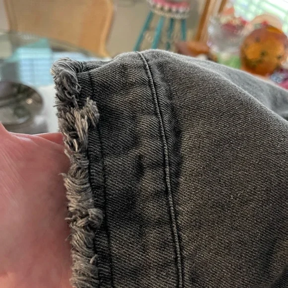 Jean jacket with rhinestone fringe - Picture 6 of 7